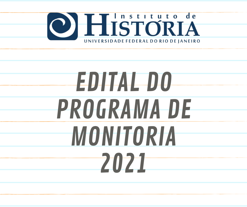 EDITAL DO PROGRAMA DE MONITORIA 2021