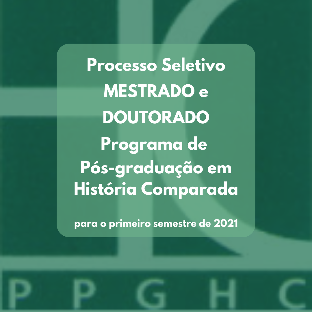 Edital Mestrado e Doutorado PPGHC 2021